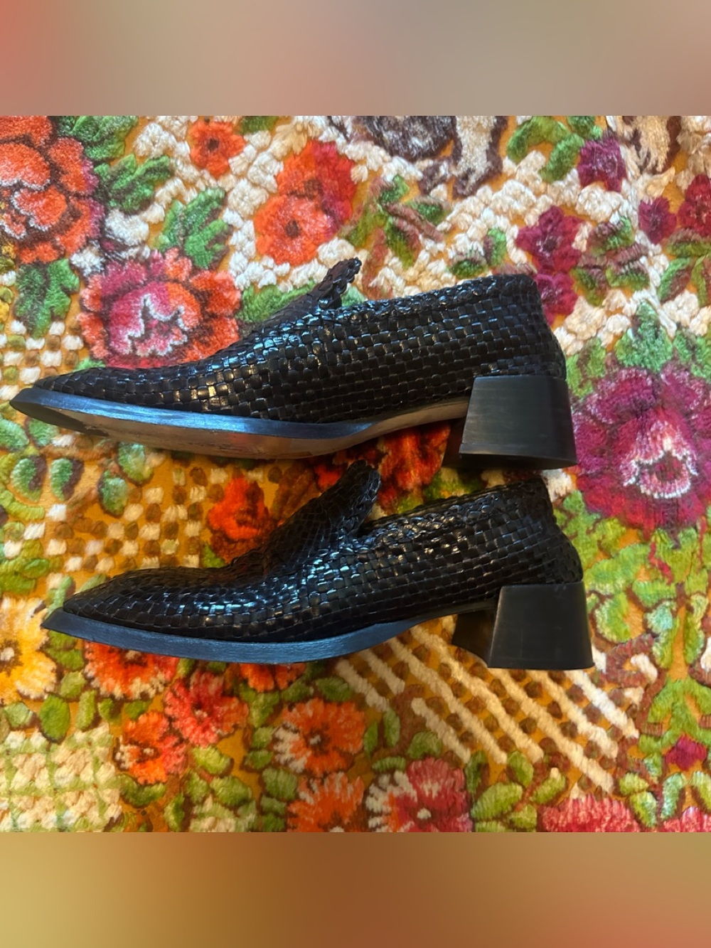 Miista black leather woven loafers size 39 - Picture 6 of 8